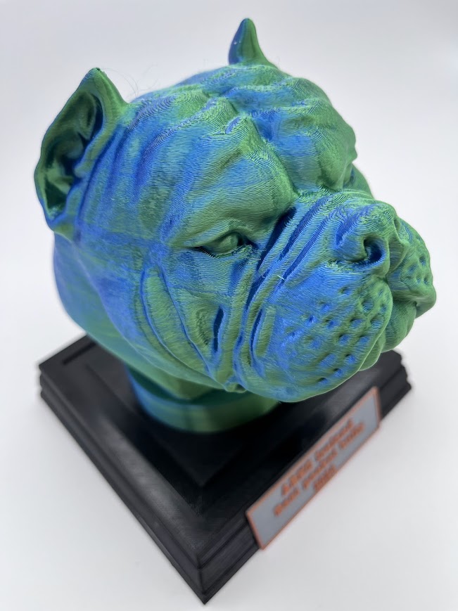 American Bully Bust Trophy, With Personalised Name Plate