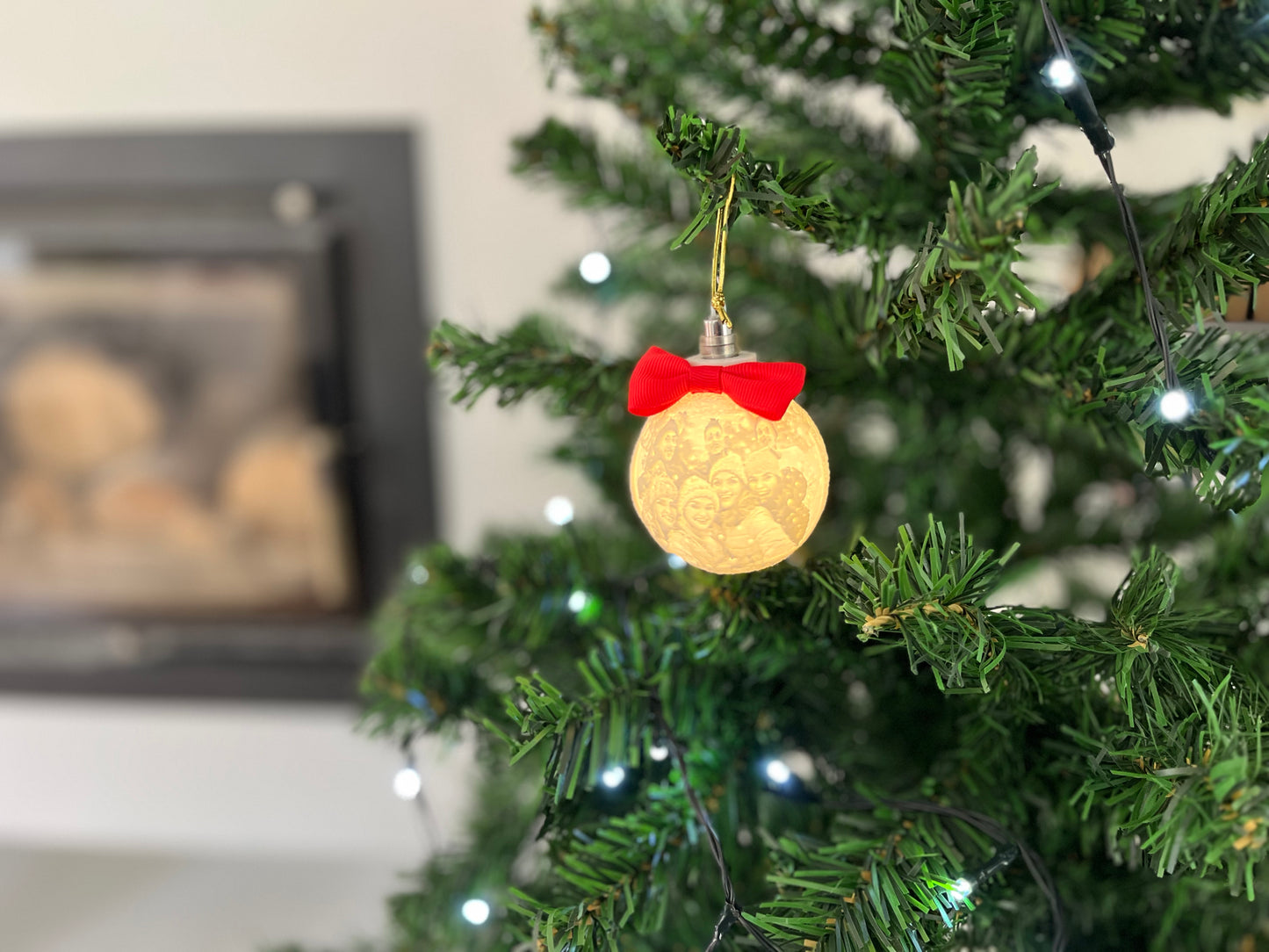 Personalised Illuminated Christmas Bauble Add Your Own Photo