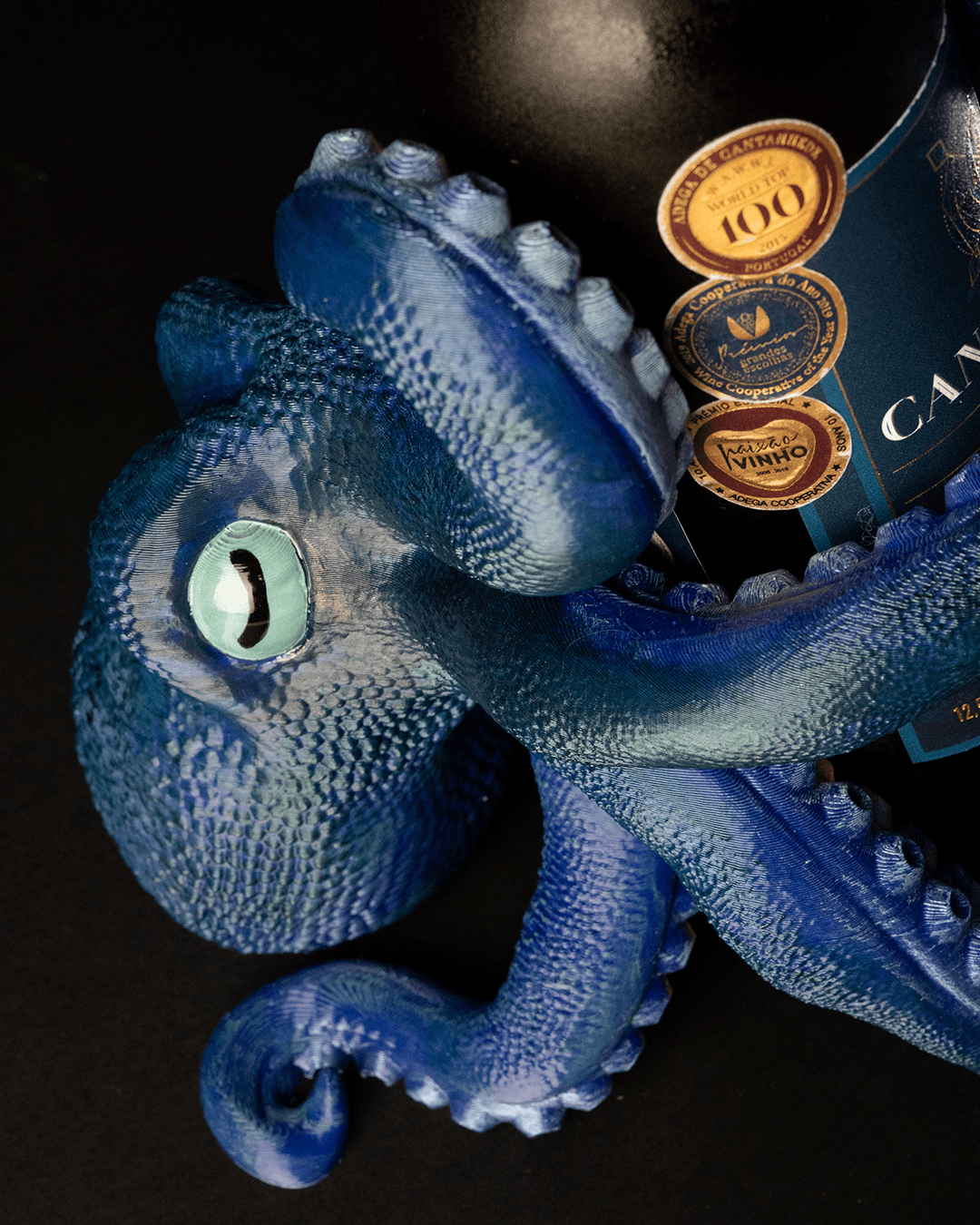 Octopus Wine Bottle Holder, 3D Printed