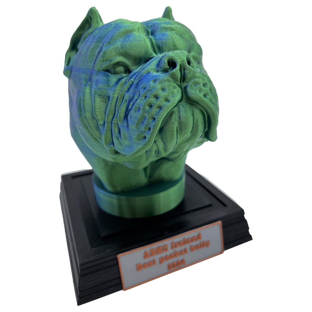 American Bully Bust Trophy, With Personalised Name Plate